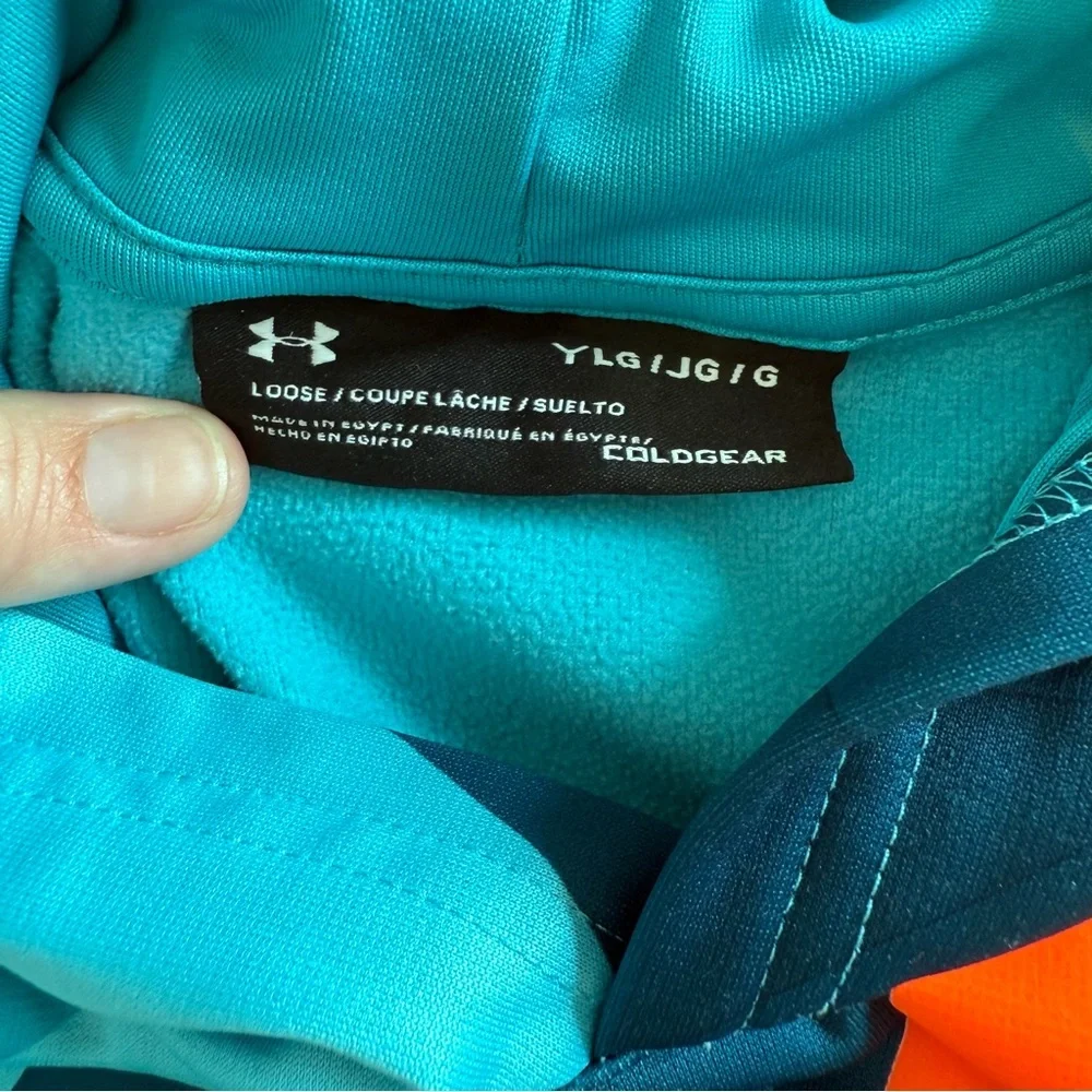🦊 Under Armour Kids Hoodie - Teal and Orange